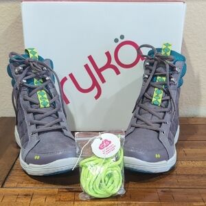 NIB Ryka Aurora Womens Boots High Top Sneakers Shoes Gray Teal Green Size 7 M